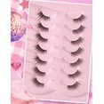 thumbnail image 4 of Pestañas postizas media luna estilo cat eye Adious HF02 con puntas desfiladas, 4 of 6