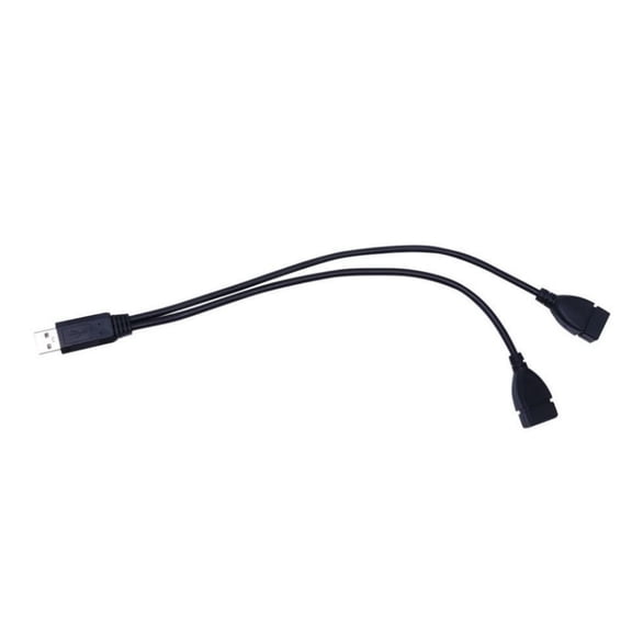 USB Male to Double USB Female Adapter Cord Wire Y Splitter Cable for Multi Device 2 in 1 Charging and Data Transfer Line