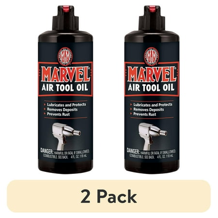 (2 pack) Turtle Wax Marvel Mystery 53493 Air Tool Oil Lubricant, 4 oz