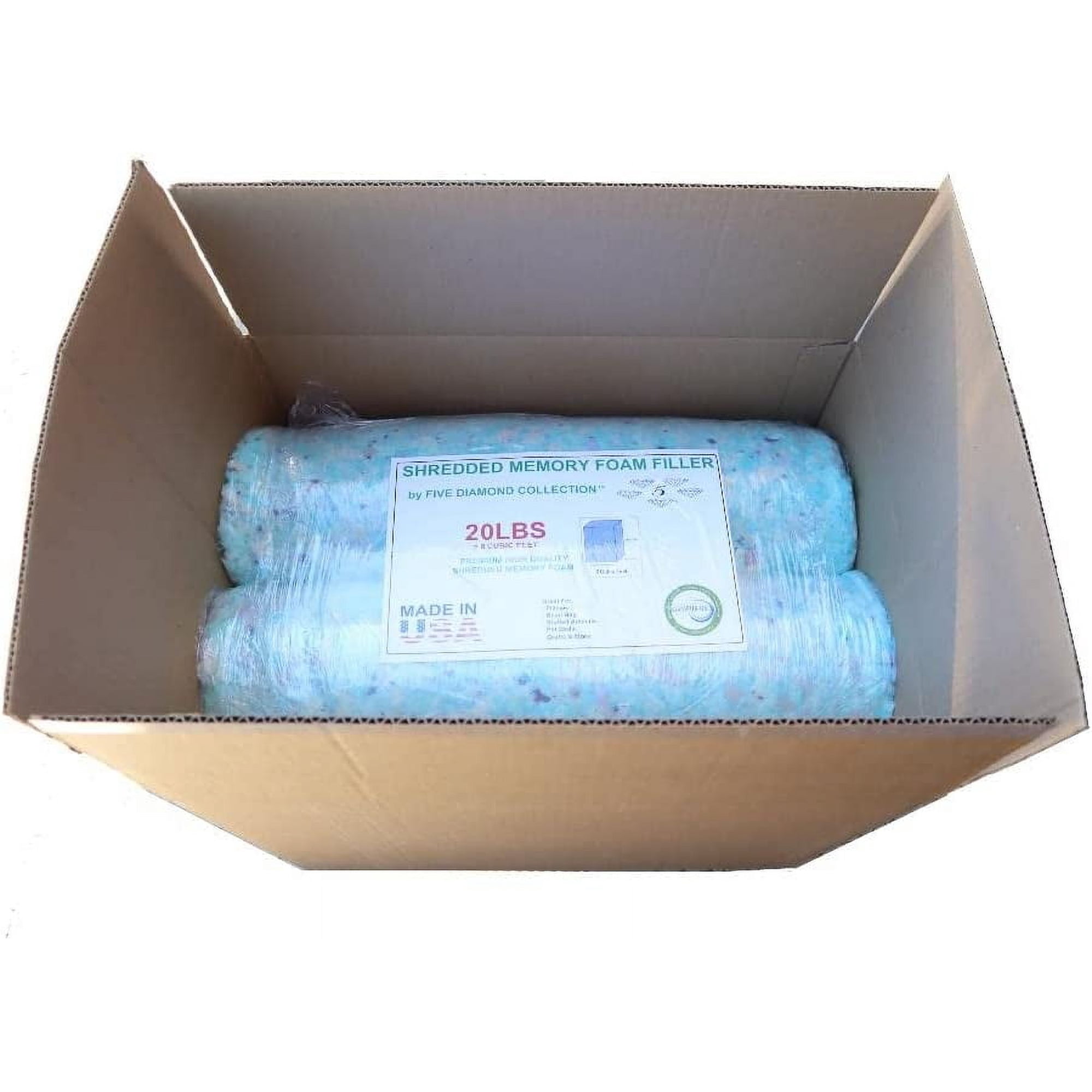 Remplisseur De Pouf 2,3 Kg - Mousse à Mémoire De Forme Douce Déchiquetée Pour Fauteuils Poire, Coussins Et Oreillers