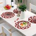 thumbnail image 6 of Ryvnso Geometric Illusion Red Round Plate Mats Dining Table Placemat 1 Piece for Holiday Decoration, 6 of 7