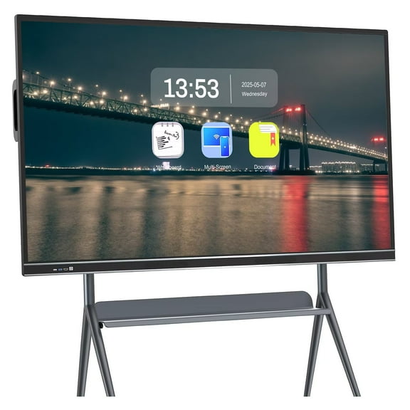 Smart Board 75 Inch, All-in-One Touch Screen Interactive Whiteboard, Dual Syste Cloud Sharing Connects Remote Teams Smart Board , Ideal for Education, Office & Presentations