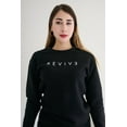 thumbnail image 1 of Revive Loungewear Chandail en Molleton à Manches Longues Col Rond Décontracté pour Femmes - Noir, Petit, 1 of 4