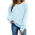 thumbnail image 4 of Bovxnpu Valentines Sweatshirts for Women Heart Sweater Crewneck Long Sleeve Shirts Valentine Outfits Love Theme Graphic, 4 of 5
