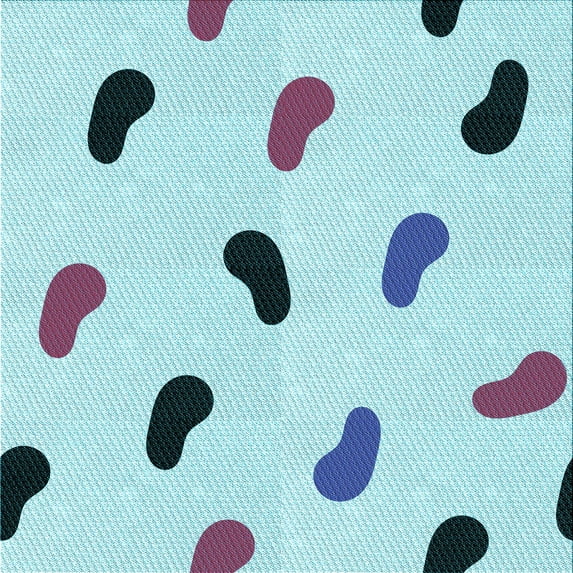 Ahgly Company Machine Washable Indoor Square Transitional Blue Koi Blue Area Rugs, 6' Square