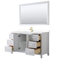 thumbnail image 2 of Wyndham Collection Daria 60" Mirror Wood Single Bathroom Vanity in White/Gold, 2 of 5