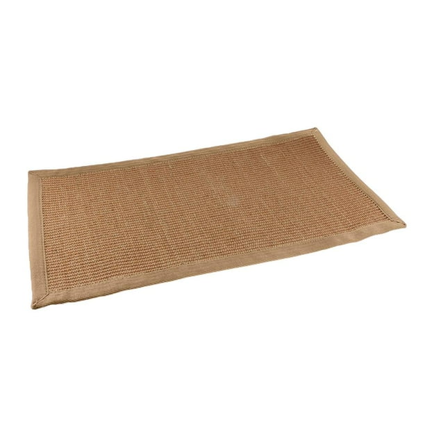 Alfombra rectangular de sisal con borde de fibras naturales hecha a mano A Beige Edge 60x150cm