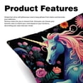 thumbnail image 2 of Unicorn Covers Pillows Set of 2 with Unique Patterns, Throw Pillow Inserts for Bed or Couch, Available in 16x16, 18x18, 20x20 Inches for Any Occasion, 2 of 6