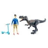 Jurassic World Human & Dino Pack Kenji & Monolophosaurus Action Figures, Segway Accessory, Camp Cretaceous Movable Joints & Authentic Sculpt, Kids Gift Ages 4 Year & Older