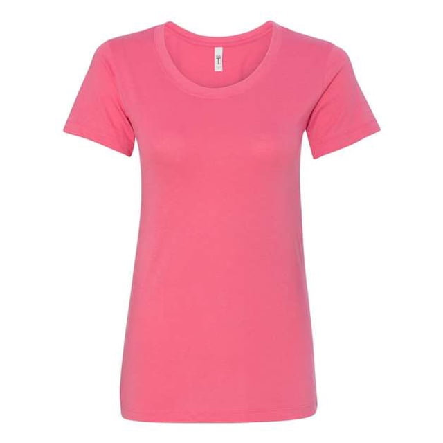 Camiseta Ropa de siguiente nivel manga corta mujer N1510 Rosa fuerte 2XL