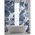 thumbnail image 5 of Vintage Navy Blue Sheer Curtains 96 Inch Length 2 Panels Set, Marble Abstract Art Voile Window Treatment Semi Sheer Long Curtains Drapes for Bedroom/Living Room/Kitchen 52"x96"x2, 5 of 7