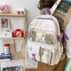 thumbnail image 3 of sweethay para niños, de viaje, estuche de almacenamiento, tela de malla de nailon, mano de obra fina, bonita para estudiantes, suministros Mochilas Blanco, 3 of 6