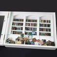 thumbnail image 6 of Bgageg Anxiety Bookshelf Miniature Book Library 5.9" x 4.7" Shake Bookshelf ShakeAway Your Anxiety Contains 200 Miniature Book Models Antique Style Gift Decoration Wood, White, 6 of 9