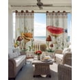 thumbnail image 6 of Red Mushroom Blackout Curtains for Bedroom Living Room Darkening Curtains 84 Inch Length 2 Panels Set Vintage Pastoral Botanical Retro Art Window Curtain Window Treatment Grommet Drapes 42"x84", 6 of 9
