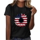 thumbnail image 1 of Camisetas de Manga Corta para Mujeres de Longitud Regular de Poliéster Sólido, Camiseta de Fiesta de Mayo Y Blusa Del Festival para la Primavera Y el Verano, 1 of 3