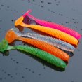 thumbnail image 3 of Xingzhi 10 Pcs Appâts de Poisson Souples en Silicone Queue en T Appâts de Poisson Leurres 9 Couleurs Aléatoires, 3 of 5