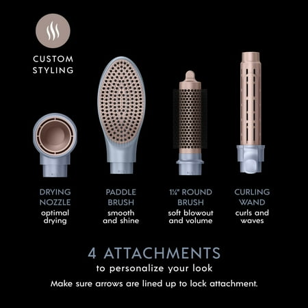 InfinitiPRO by Conair DigitalAIRE Wet-to-Dry Multi Styling Wand, Powerful Hair Blow Dryer and Multi-Styler w attachments - Powder Blue