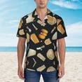 thumbnail image 4 of French Cheese France Food Picnic Hawaiian Shirts For Men, Summer Short-Sleeve Relaxed-Fit Button-Down Shirts Small, 4 of 9