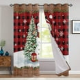 thumbnail image 3 of Colisha Christmas Bedroom Blackout Window Drapes Grommet Window Drapes Thermal Insulated Window Curtain Eeylet Ring Top Room Darkening Curtain Style E 52x72in-2PCS, 3 of 5