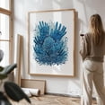 thumbnail image 3 of Blue Hands and Flora - Painting Abstract Surrealism Modern Art Nature Floral Ocean Psychedelic Unframed Wall Art Print 6 x 8 inches, 3 of 16