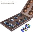 thumbnail image 2 of Juego de mesa AMEROUS Wooden Mancala con 72+8 piedras de cristal, 2 of 9