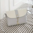 thumbnail image 6 of Small Crossbody Purse PU Leather Small Bag for Girls With Pendant With Strap,Grey, 6 of 6