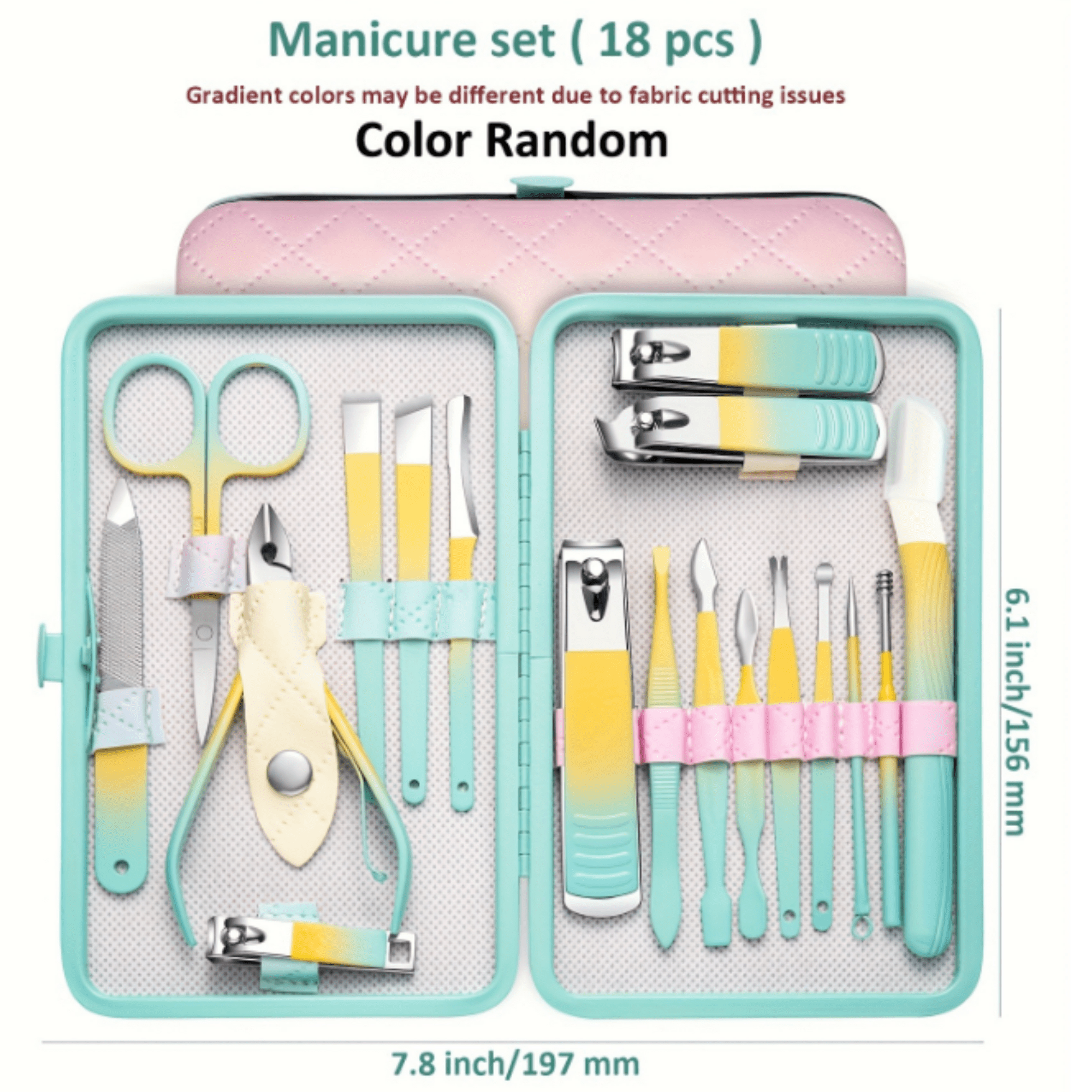 18-in-1 Manicure Set – Professional Pedicure Kit with Nail Clippers, Trimmer & File, Grooming Kit for Men & Women, Includes Luxurious Travel Case