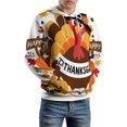 thumbnail image 5 of Happy Thanksgiving Pumpkin Turkey 3D Print Hoodie Men Women Autumn Thin Pullover Sweatshirt Vintage Streetwear Tops, 5 of 6