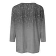 thumbnail image 4 of DENGDENG Three Quarter Length Sleeve Tops for Women Elbow Womens Casual Shirts for Summer Crew Neck Loose Fit Tunic Tops Plus Size Floral Womens Flowy Blouses Gray M, 4 of 4