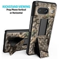 thumbnail image 3 of Case with Clip for Google Pixel 8, Nakedcellphone [Grid Texture] Slim Hard Shell Cover with Stand and [Rotating/Ratchet] Belt Hip Holster Holder Combo, 3 of 10