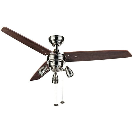 48 Honeywell Wicker Park Ceiling Fan Modern 3 Light Satin