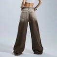 thumbnail image 6 of Womens Baggy Jeans Wide Leg Denim Pants Y2k 90s Vintage Hip Hop Loose Long Trousers Streetwear Brown S, 6 of 9