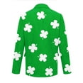 thumbnail image 6 of Levmjia Men's Suit Jacket Corduroy Blazer St. Patrick's Day Green Shamrocks Print Single - Breasted Pocket Stretch S - 4XL Formal Casual Party Outfit, 6 of 8