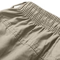 thumbnail image 4 of hoksml Men's Elastic Waist Cargo Pants with Multi-Pockets, Straight Leg Relaxed Fit Work Trousers for Outdoor Hiking and Daily Casual, 4 of 5