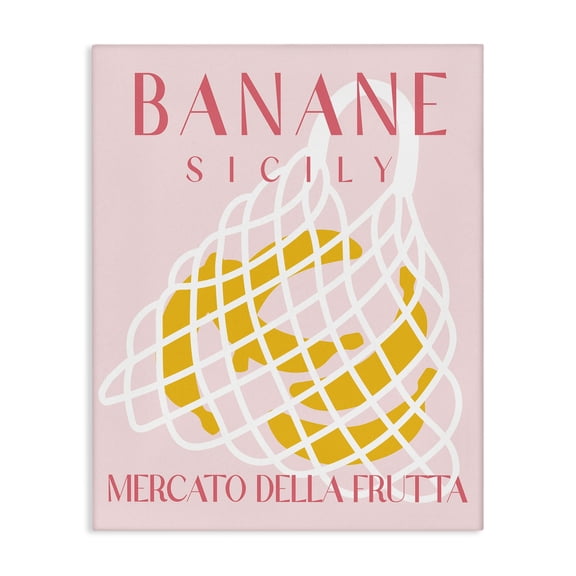 Stupell Industries Modern Banana Fruit Market Food & Beverage Painting Wrapped Canvas Art Print Wall Art, 16 x 20