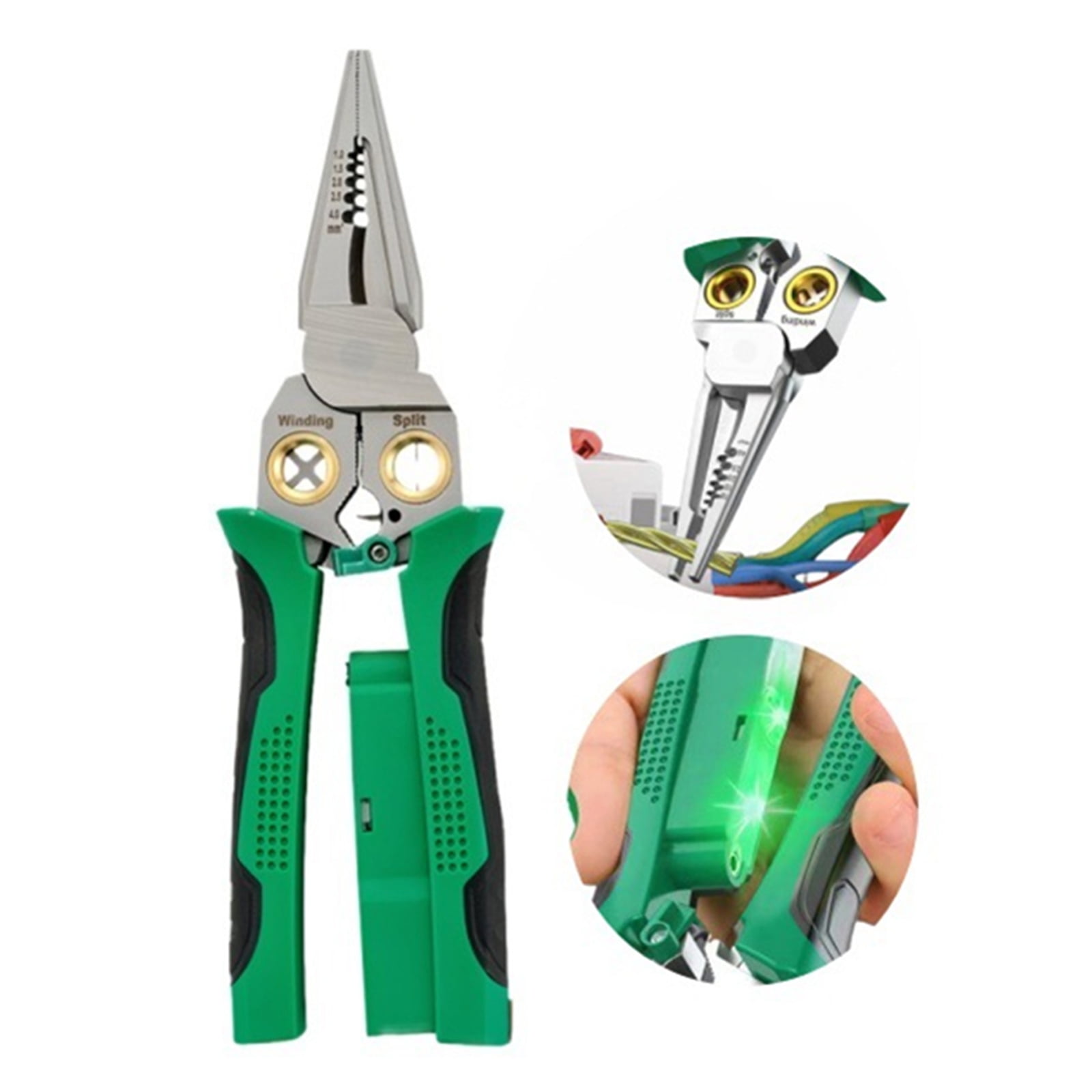 TAPDRA Wire Stripper Pliers with Measuring Pen 12-250V AC DC for Electrical Repairs Household and Maintenance