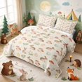thumbnail image 3 of Erosebridal Bunny Quilt Full for Boys Girls, Woodland Mushrooms Full Bedspread Sets, 3 Pieces 1 Coverlet and 2 Pillowcases, 3 of 7