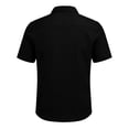 thumbnail image 4 of Delconic Mens Short Sleeve Button Down Shirt Casual Camp Collar Summer Loose Fit Lightweight Daily Wear Open Front Top Black L, 4 of 6