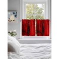 thumbnail image 4 of Half Window Curtains 24 Inches Long, Red Window Treatment Curtain Drapes, Retro Oil Painting Modern Abstract Art Aesthetics Short Curtains Tiers for Kitchen Over Sink, 27.5"x24", 2 Panels, 4 of 7