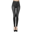 thumbnail image 2 of Jeans for Women Denim Jeggings Elasticated High Waist Trousers Full Length Classic Fit Pants with Pockets Tummy Control Stretchy Thick Leggings Casual Office Pants, 2 of 4