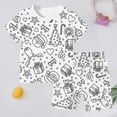 thumbnail image 4 of FYEGRE Kids DIY Hand Painted Homewear Set Interactive Coloring Pajama Outfit For Children Play And Wear White 6-7 Years, 4 of 4