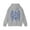 Gray, variant on Surfboard hibiscus flower print hoodie, tropical floral loose-fitting hoodie, beach style casual pullover for men and women