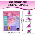 thumbnail image 4 of Sisters Gifts Blankets, Gifts for Sister from Sister, Sister Birthday Gifts Ideas, Big Sister Gift, Soul Sister Gifts, Sister Gifts for Women, Best Sister Ever Gifts for Christmas, 50"X60", 4 of 6
