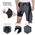 thumbnail image 2 of Hiauspor 4D Padded Biker Shorts for Men with Pockets Cycling Mountain Biking Grey S, 2 of 6