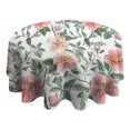 thumbnail image 4 of Pioneer Flower Floral Print Pattern Round Tablecloth 60"x60",Wrinkle Wipeable Table Cloth for Kitchen Dining Room Picnic Patio Party, 4 of 6