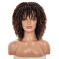 thumbnail image 1 of Ruilong Peluca corta de rastas para mujeres y hombres negros, pelucas afro rizadas, peluca de pelo sintético suave sin pegamento, resistente al calor, transpirable ((T1B/30)), 1 of 5