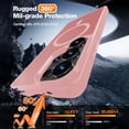thumbnail image 4 of HionlyPro for Samsung Galaxy S24 Ultra Case Translucent Matte Magnetic Phone Cover, [Compatible with Magsafe] Military Grade Drop Protection Shockproof Phone Cover, Pink, 4 of 6