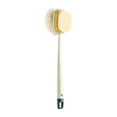 thumbnail image 1 of Double-Sided Shower Brush with Long Handle Reusable Back Exfoliating Scrubber(Green Algae Cloth), 1 of 3