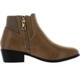 thumbnail image 2 of DBDK CATORCE-1 Women Elastic Side Zipper Almond Toe Stacked Chunky Heel Booties, 2 of 4