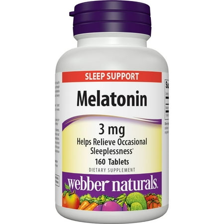 Webber Naturals Melatonin Tablets, 3 mg, 160 Ct